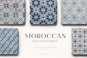 Moroccan Tiles Patterns Set