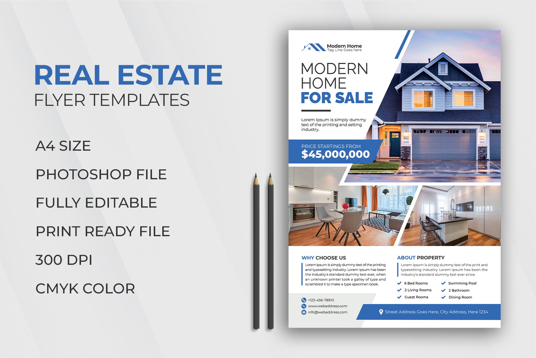 Real Estate Flyer Template 16 Design Cuts