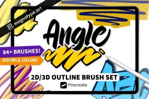 Outline ANGLE Brush Set For Procreate