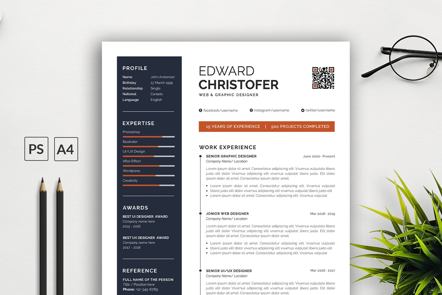 Portfolio Resume Template Free Download at netchanablog Blog