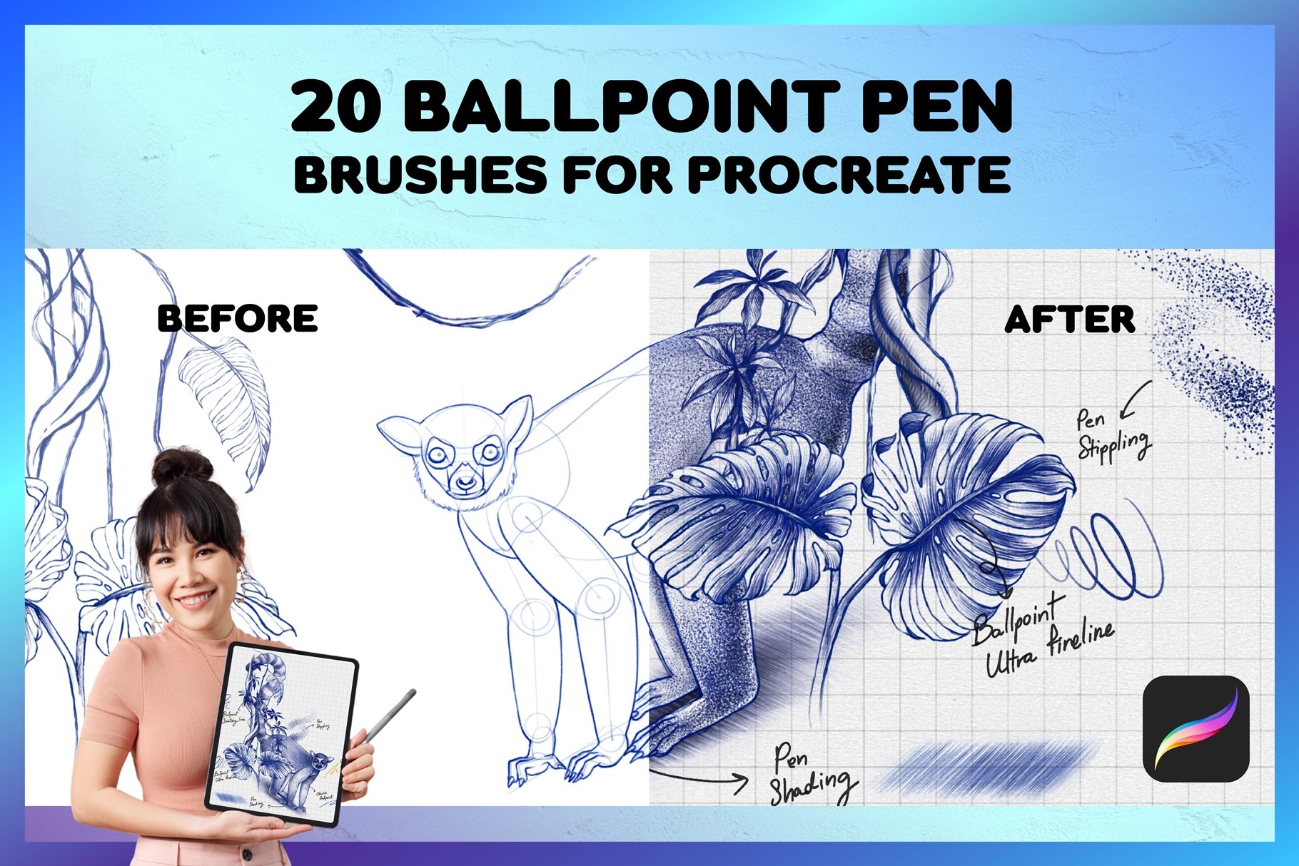 procreate pen brushes free