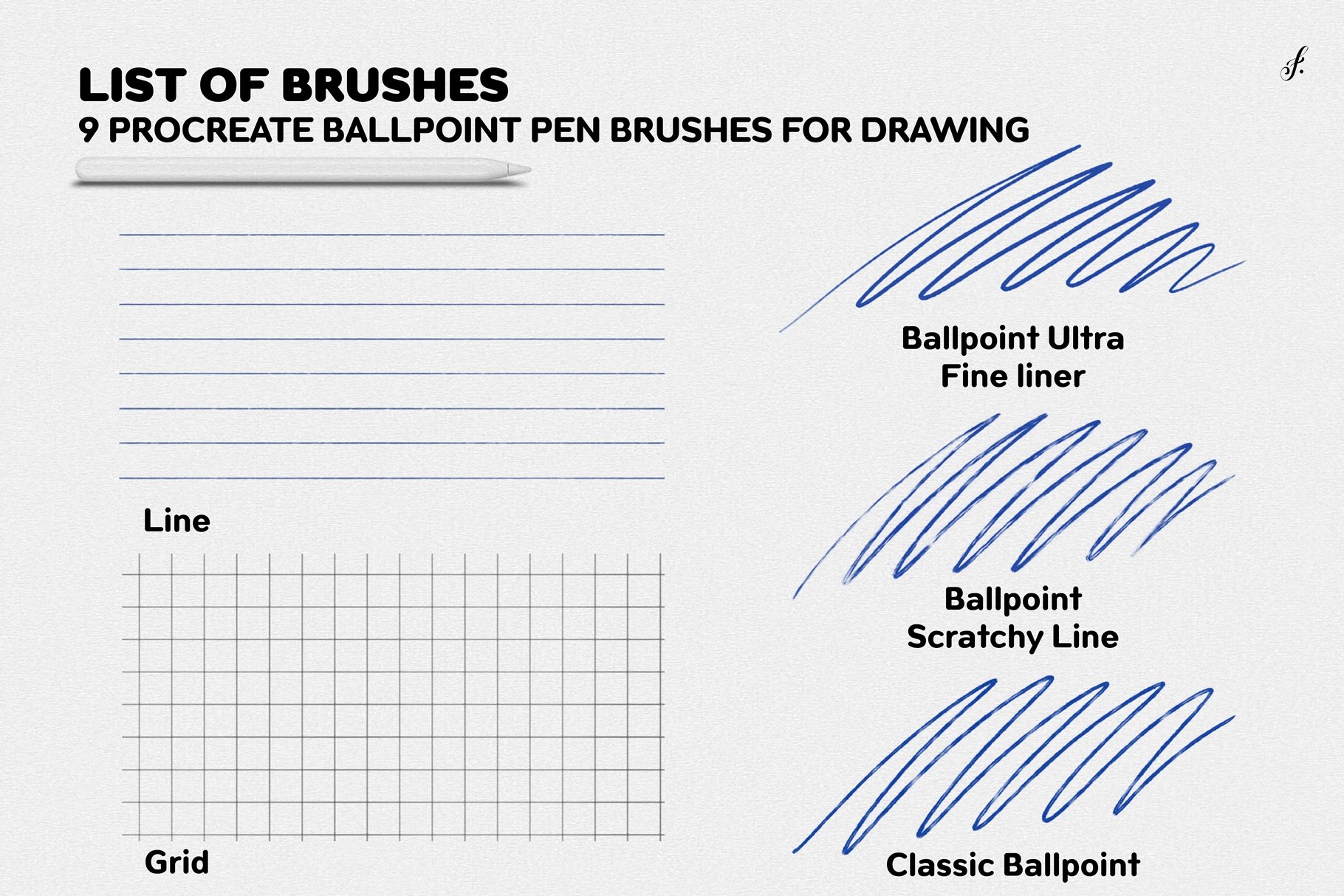 Procreate Fine Liners  Brushes ~ Creative Market