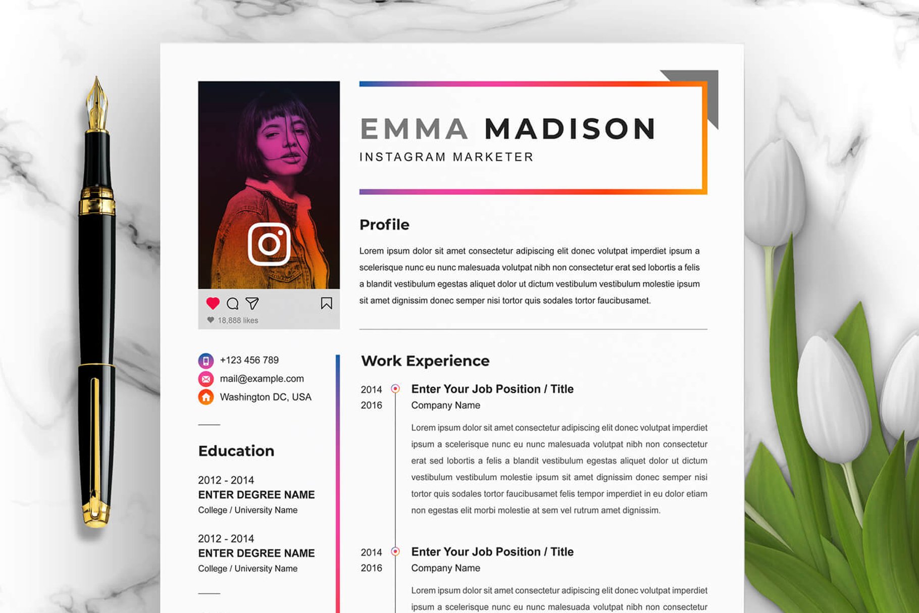 resume help instagram