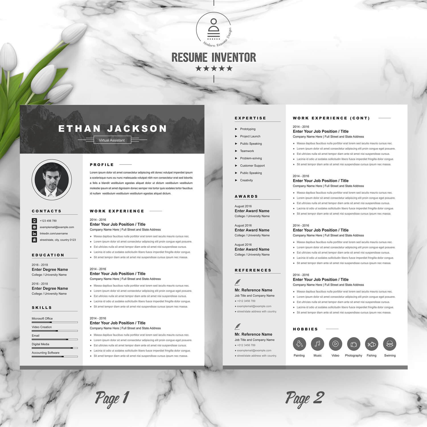 CV Template Resume Template - Design Cuts