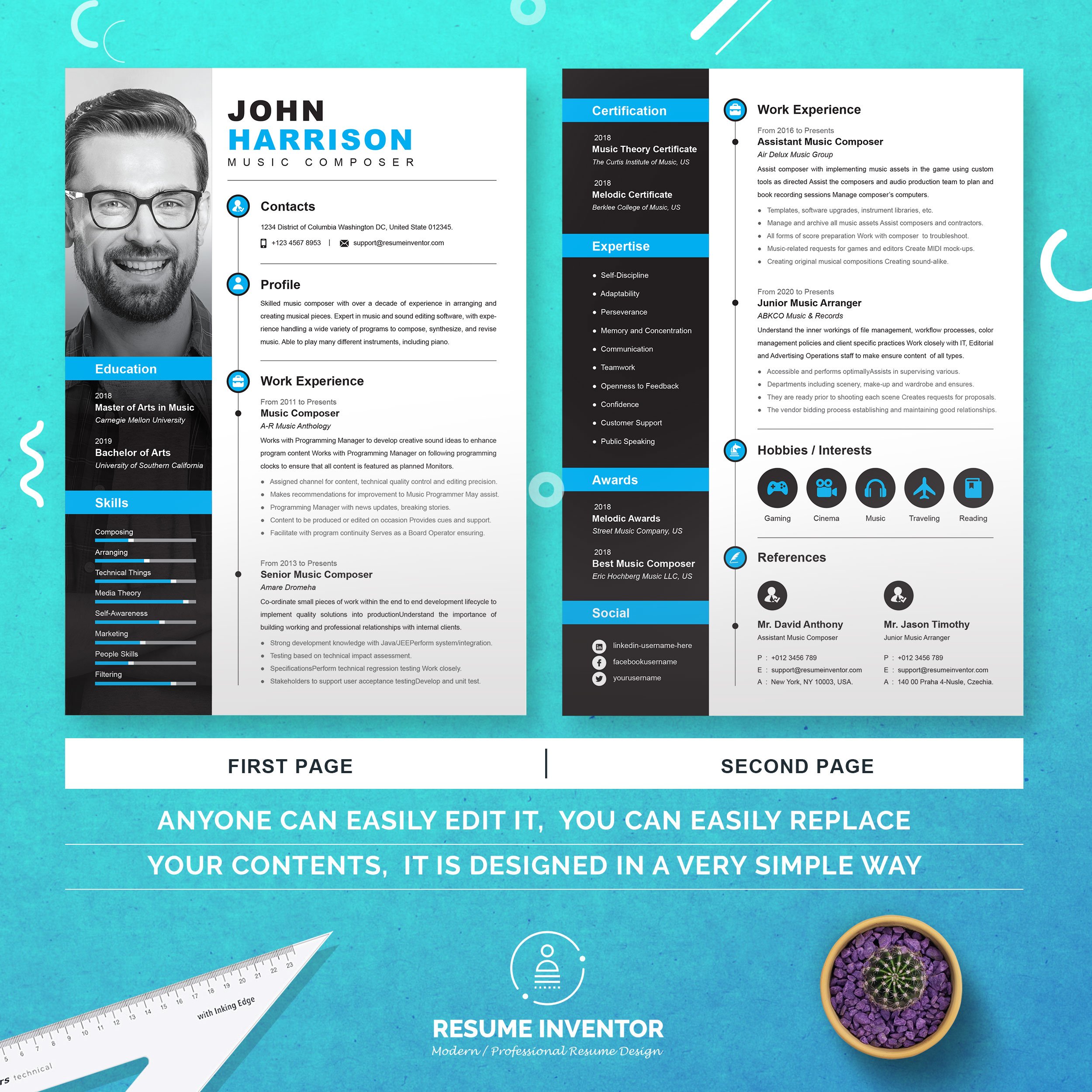 Resume CV Template - Design Cuts