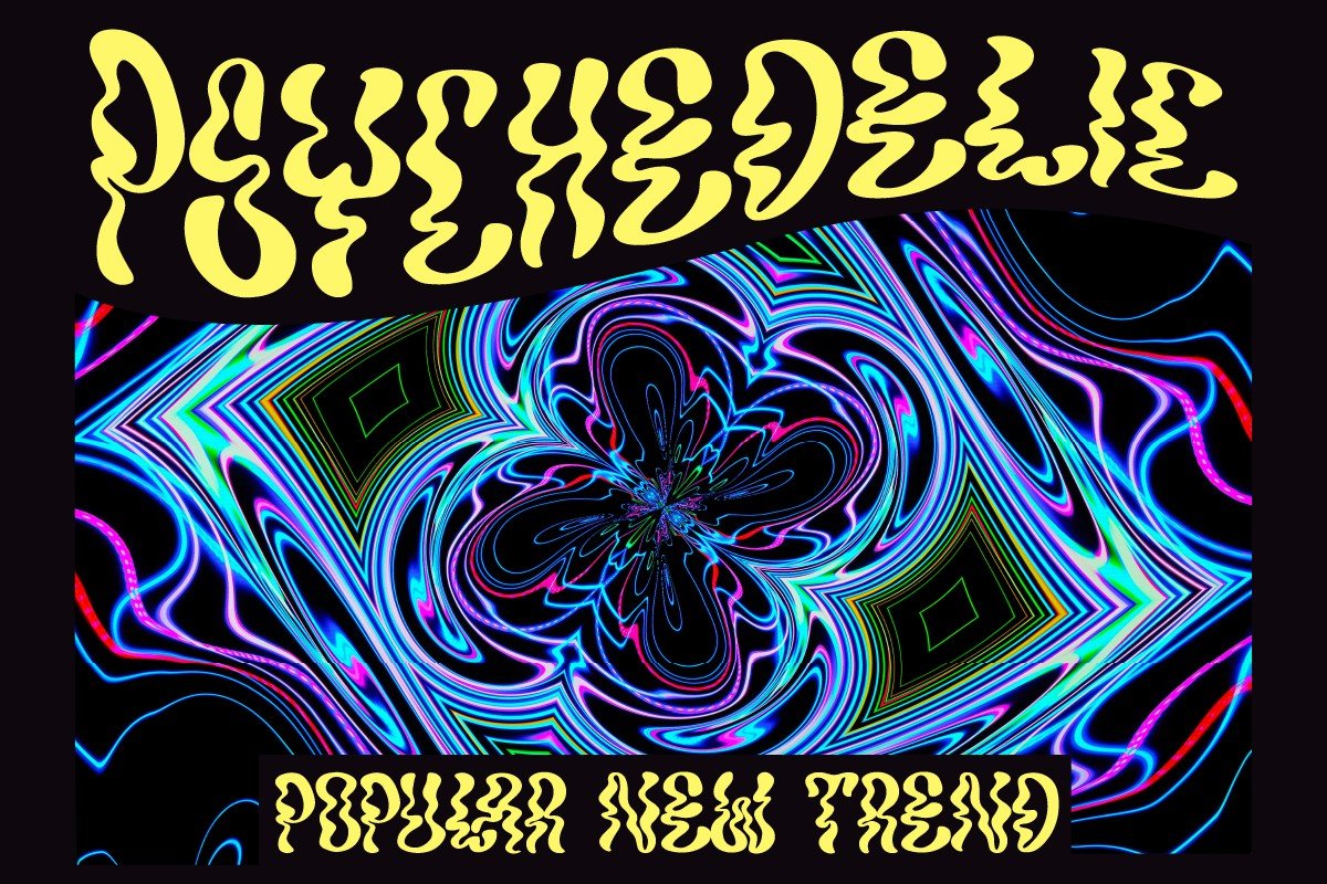 Nockwell - Psychedelic Liquid Font - Design Cuts