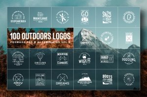 100 Outdoors Adventurer Logos
