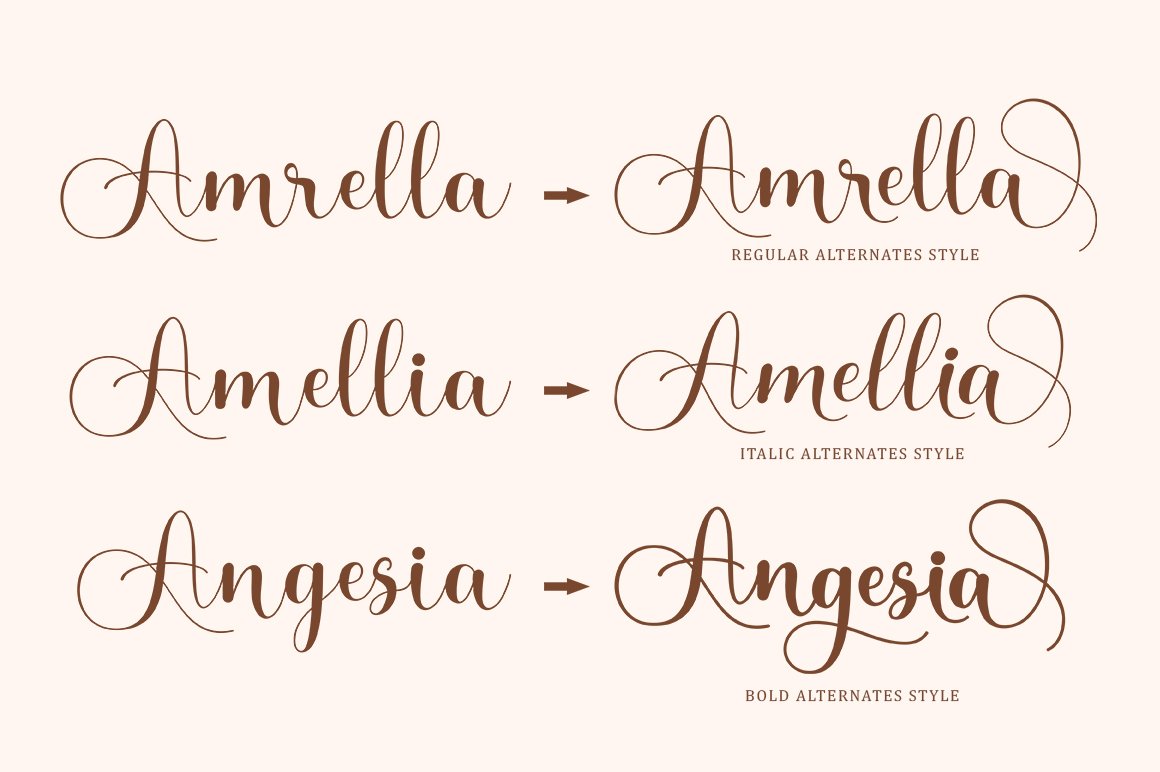 Angesia Script - Design Cuts