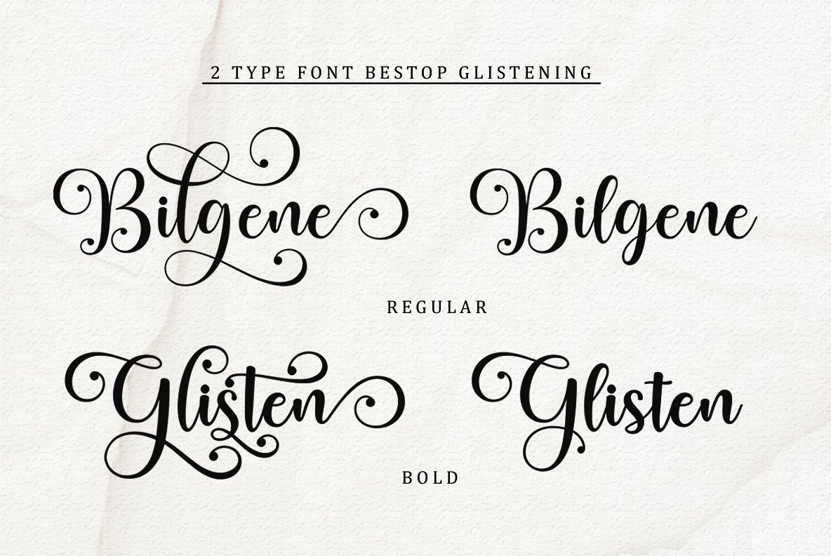 Bestop Glistening Script Font - Design Cuts