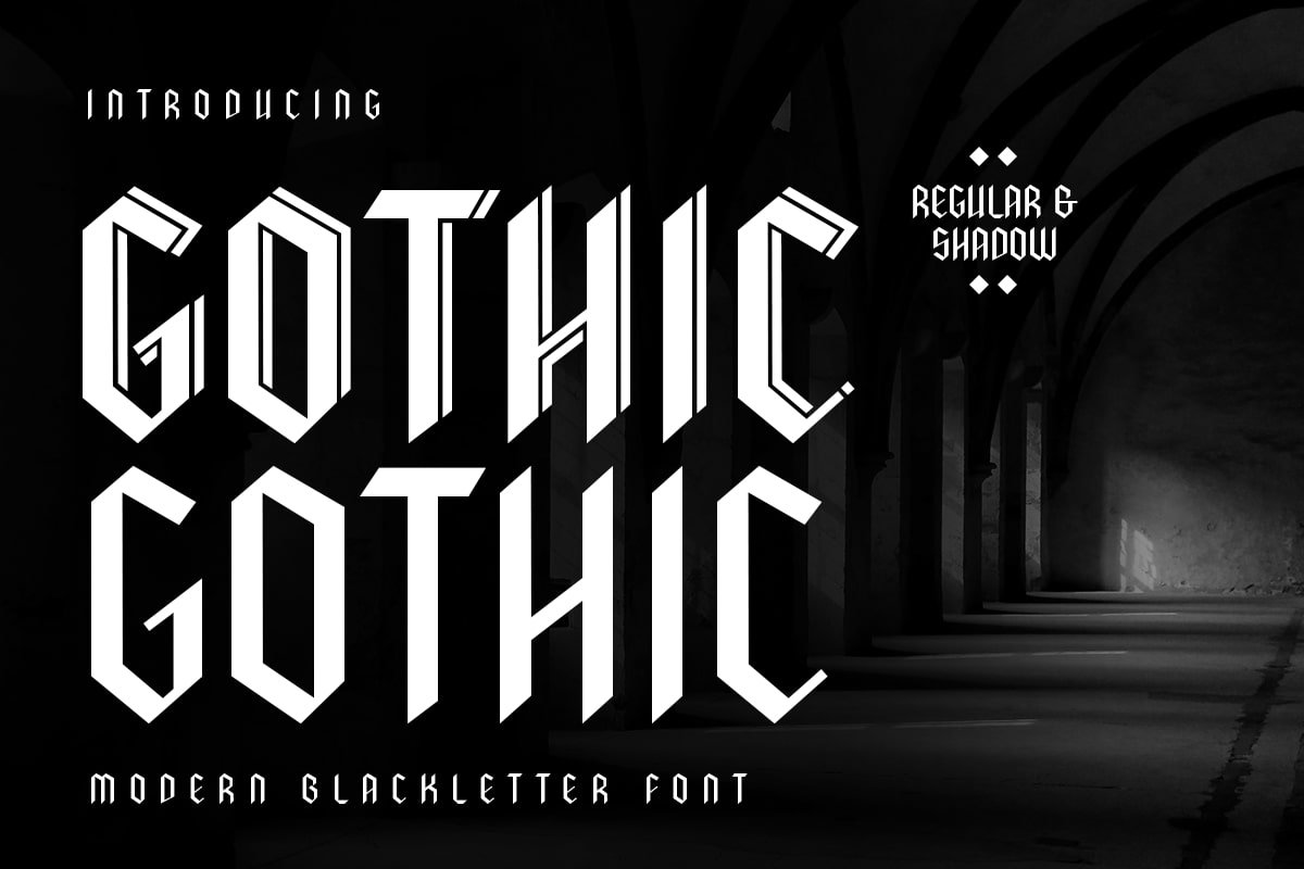Gothic - Modern Blackletter Font - Design Cuts