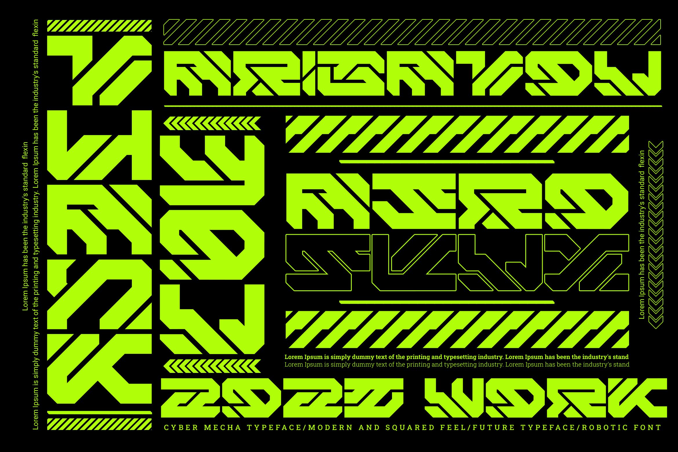 Aero Flux | Modern Cyber Mecha Font - Design Cuts