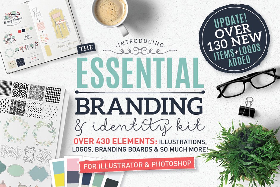 Essential Branding & Identity Kit for Photoshop and Illustrator