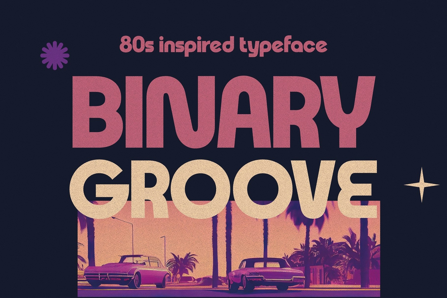 Binary Groove - 80s Inspired Font - Design Cuts