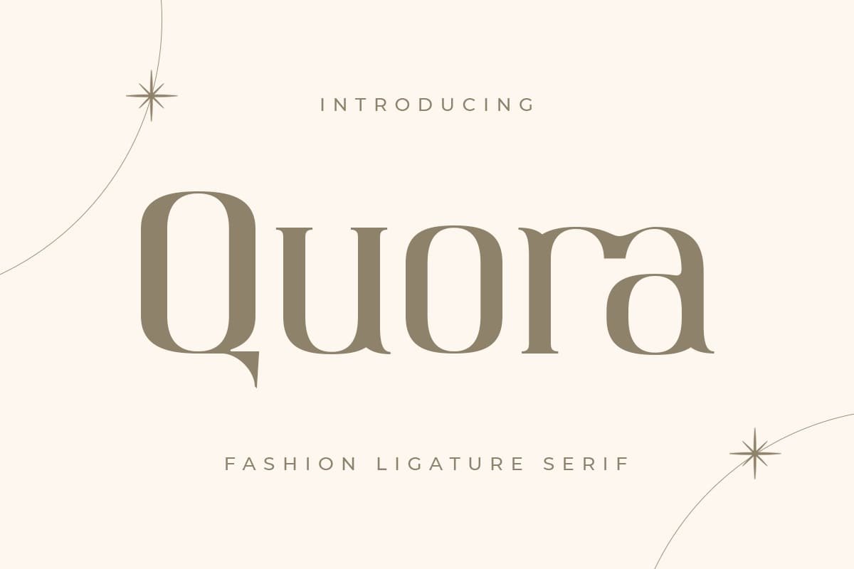 Quora - Fashion Ligature Serif - Design Cuts