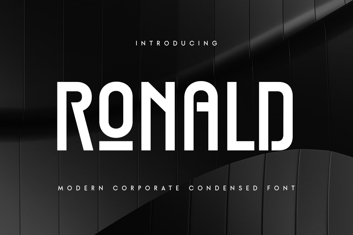 Ronald - Modern Corporate Condensed Font - Design Cuts