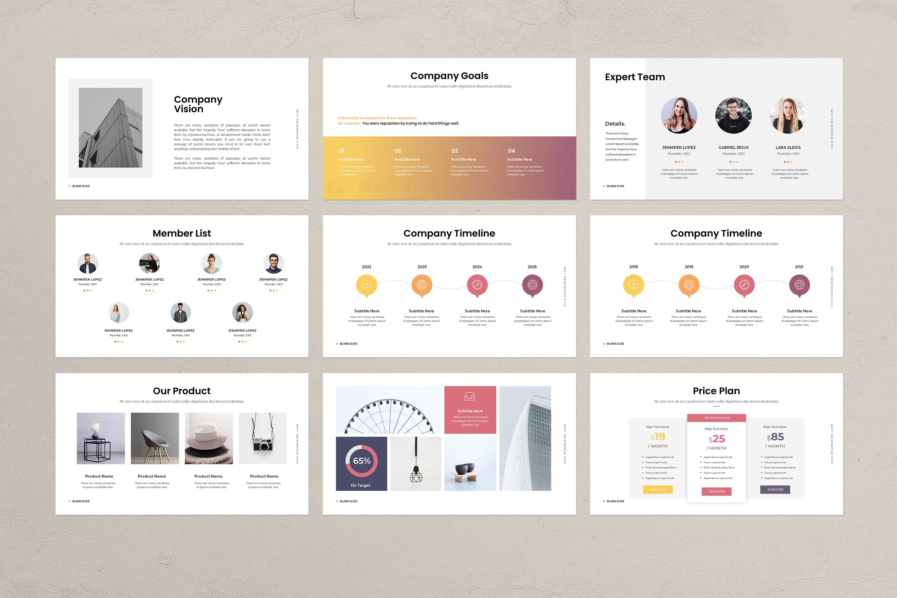 Blank Slide Presentation Template - Design Cuts