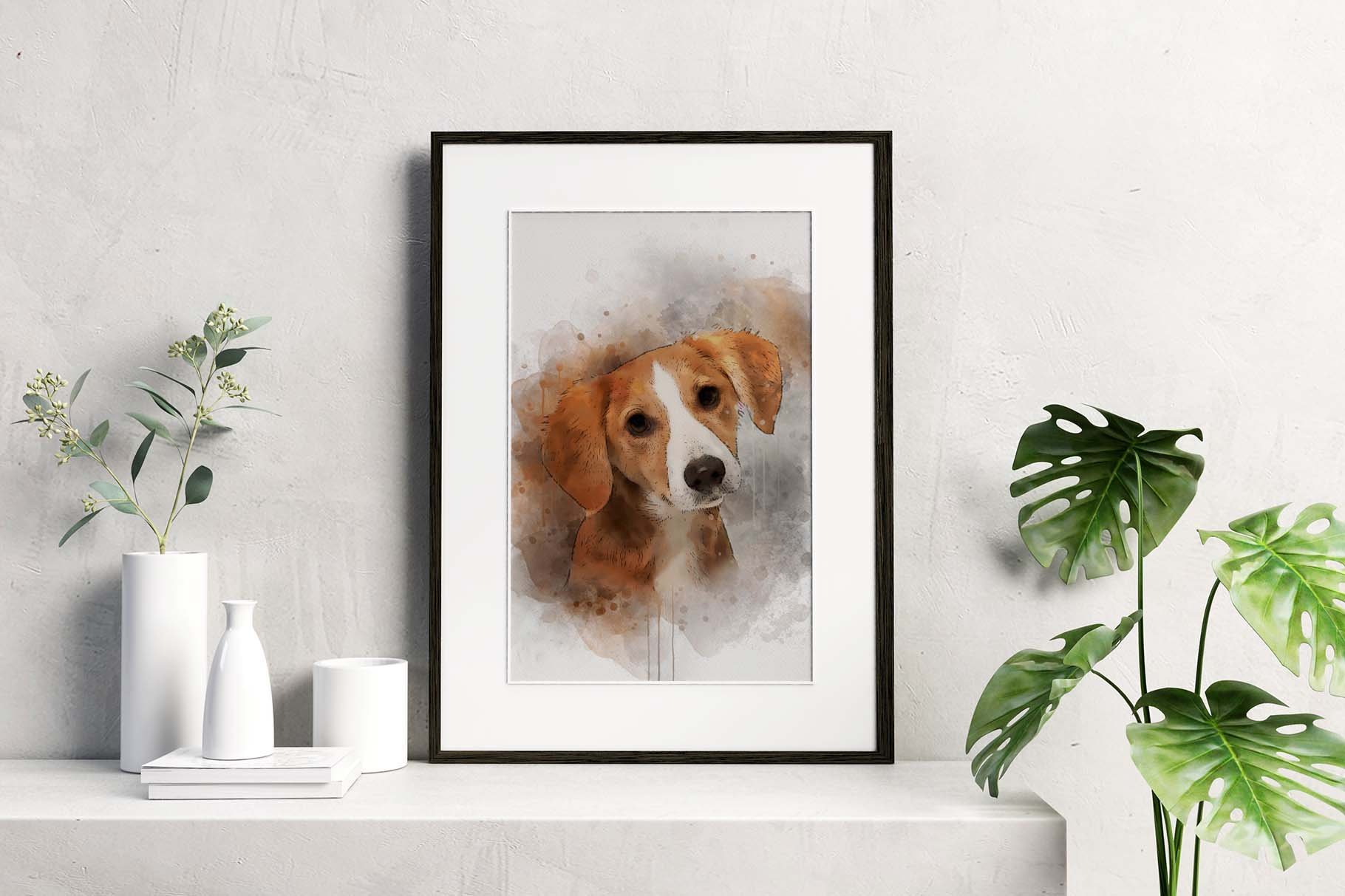 Realistic Pet Watercolor Effect Photoshop Action Design Cuts