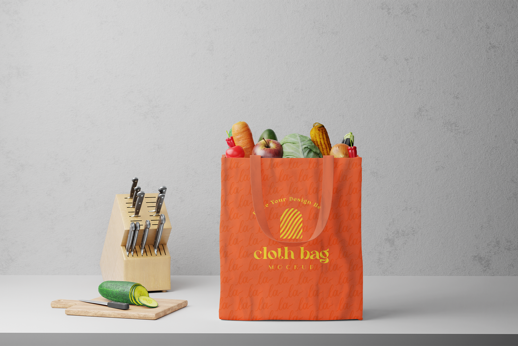 Paper bag mockups of shopping, gifts and food packages realistic