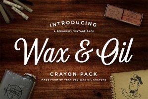 Vector Wax & Oil Crayon Brushes