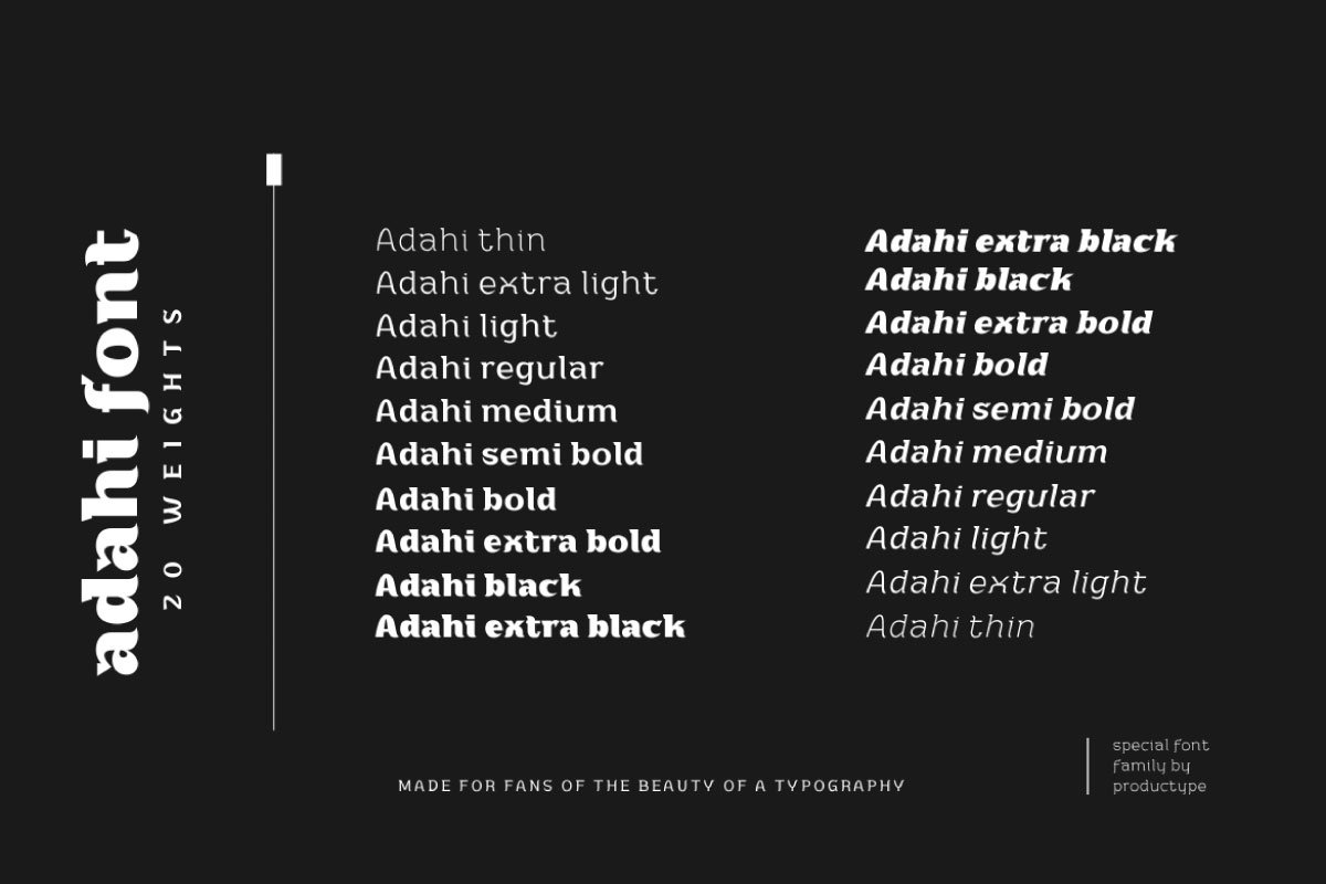 Adahi - San Serif Font - Design Cuts