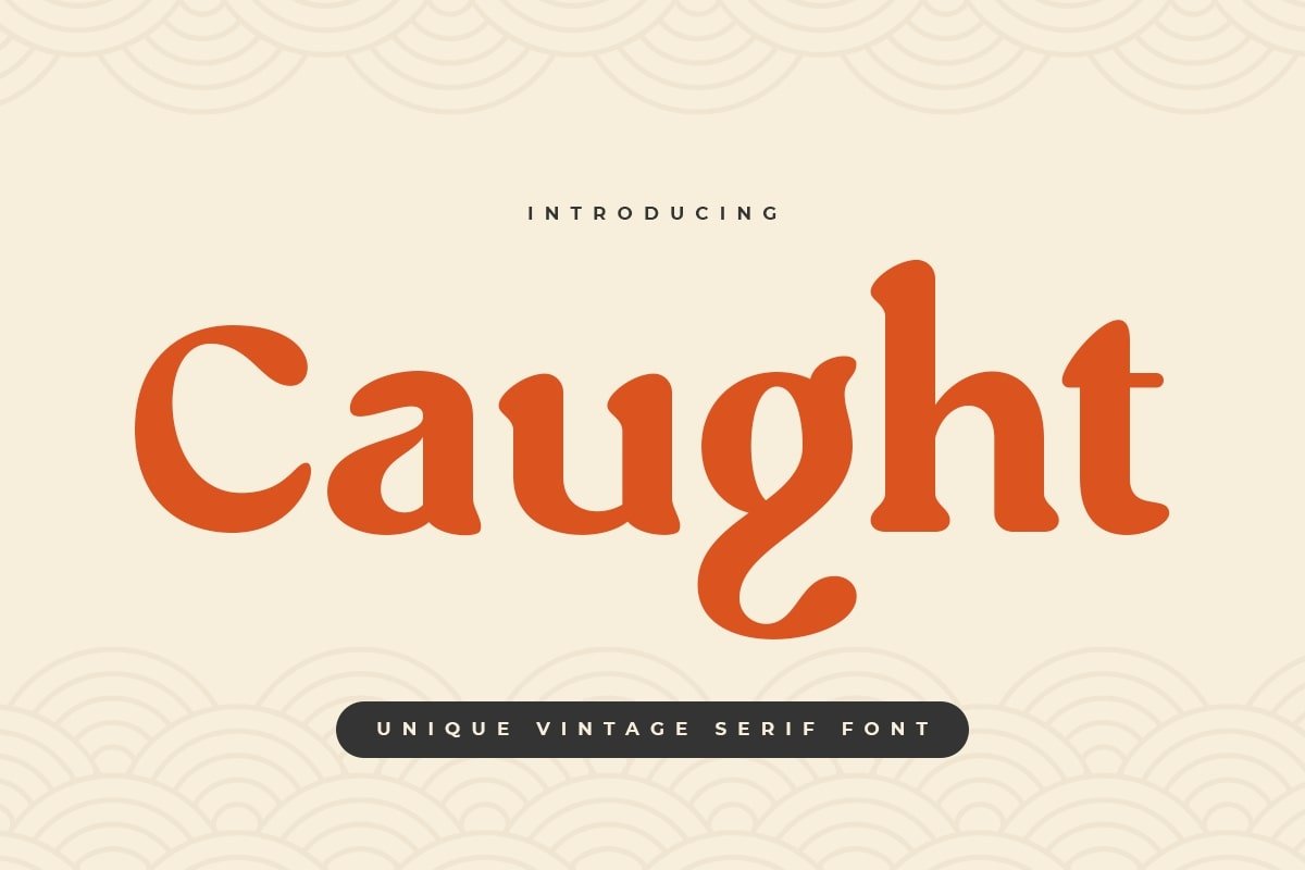 Caught – Unique Vintage Serif Font - Design Cuts