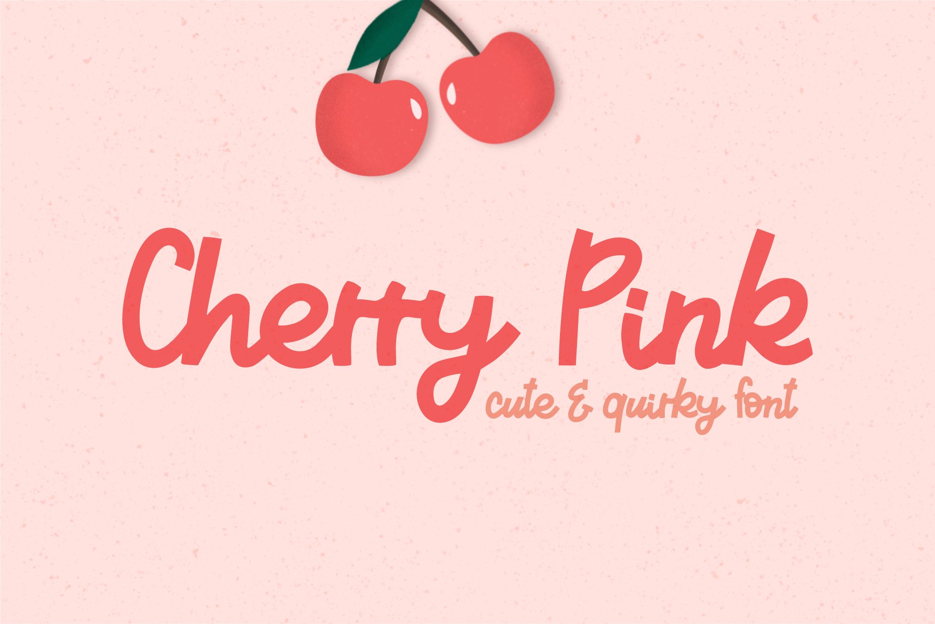 Cherry Pink Cute Quirky Font Design Cuts