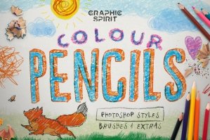 Colour Pencil Box Photoshop Styles