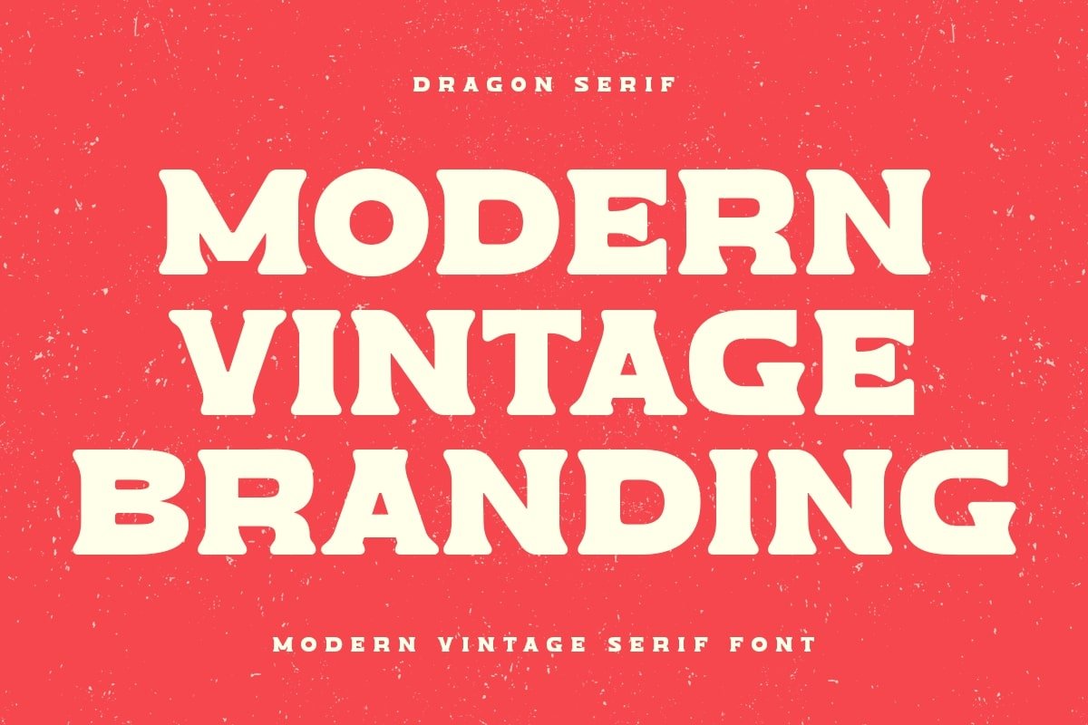 Dragon Serif - Modern Vintage Serif Font - Design Cuts