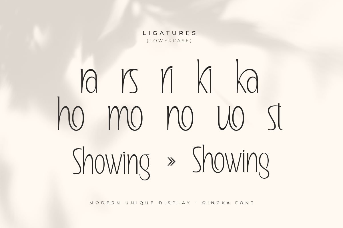 Gingka - Condensed Fashion Modern Font - Design Cuts