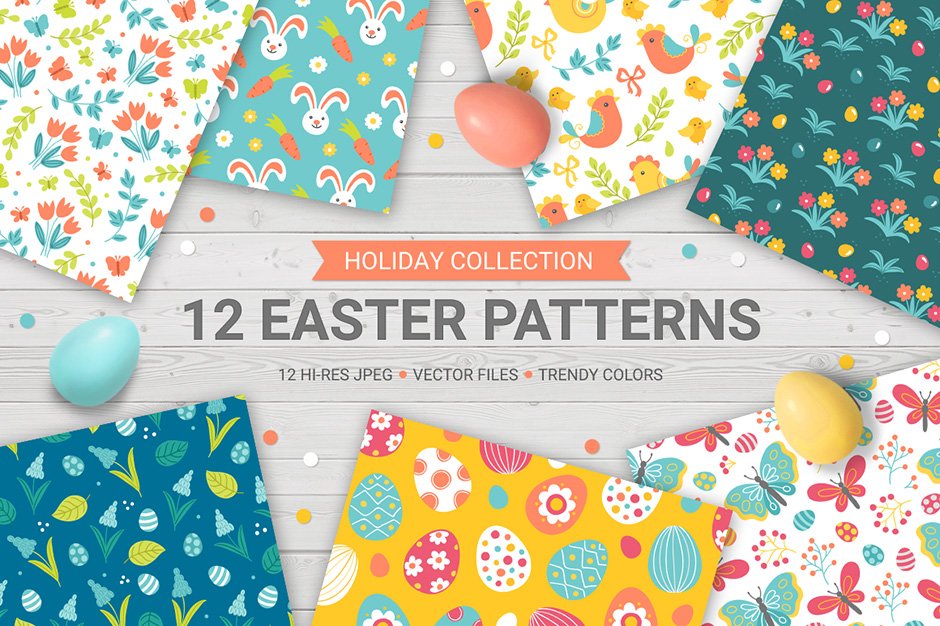 12 Seamless Easter Patterns