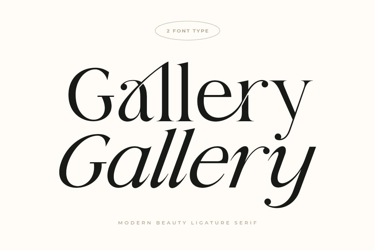 Gallery - Modern Beauty Ligature Serif - Design Cuts