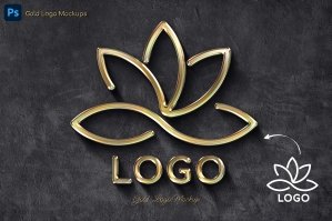 Gold Logo Text And Logo Effects