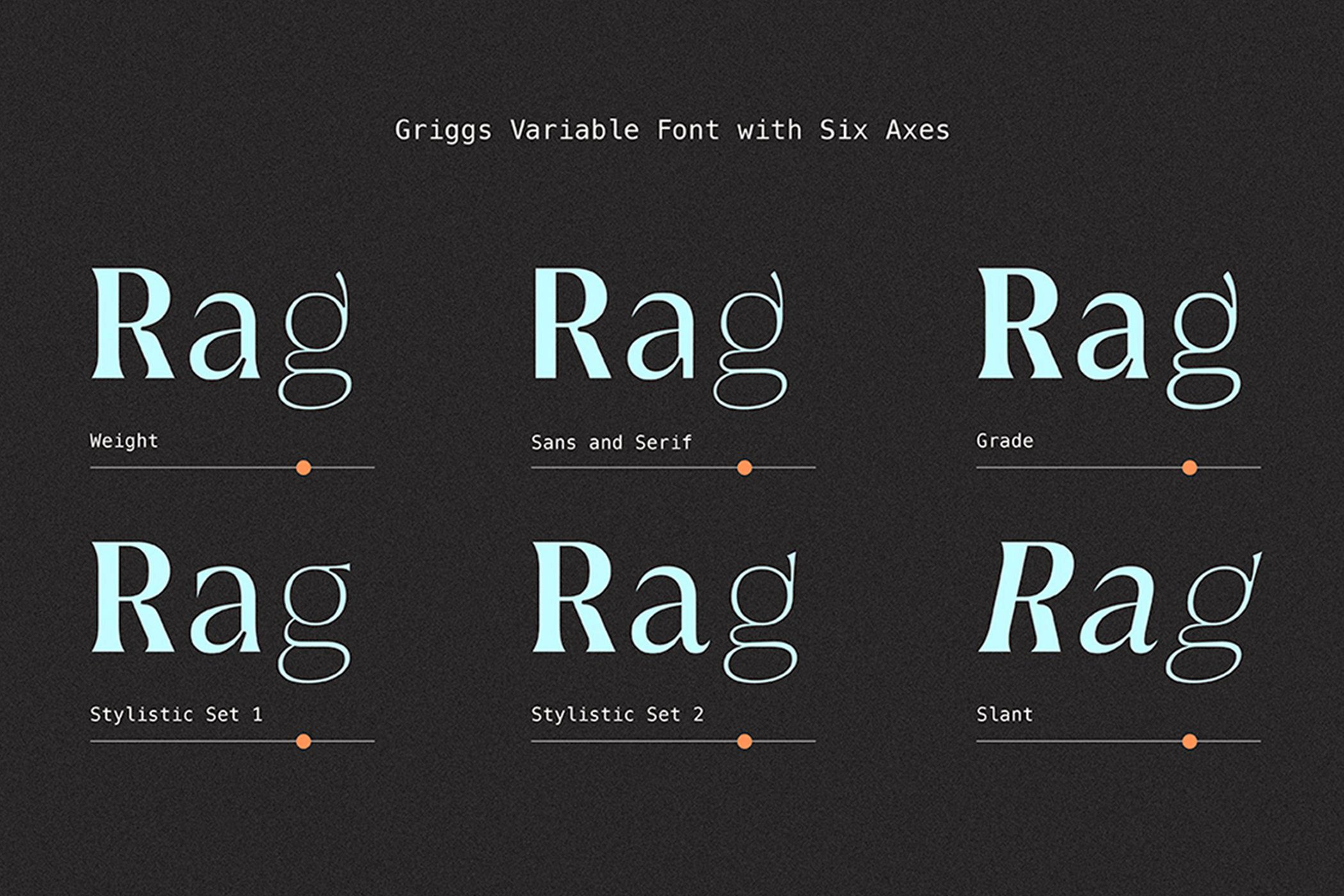 Griggs Variable Typeface - Design Cuts