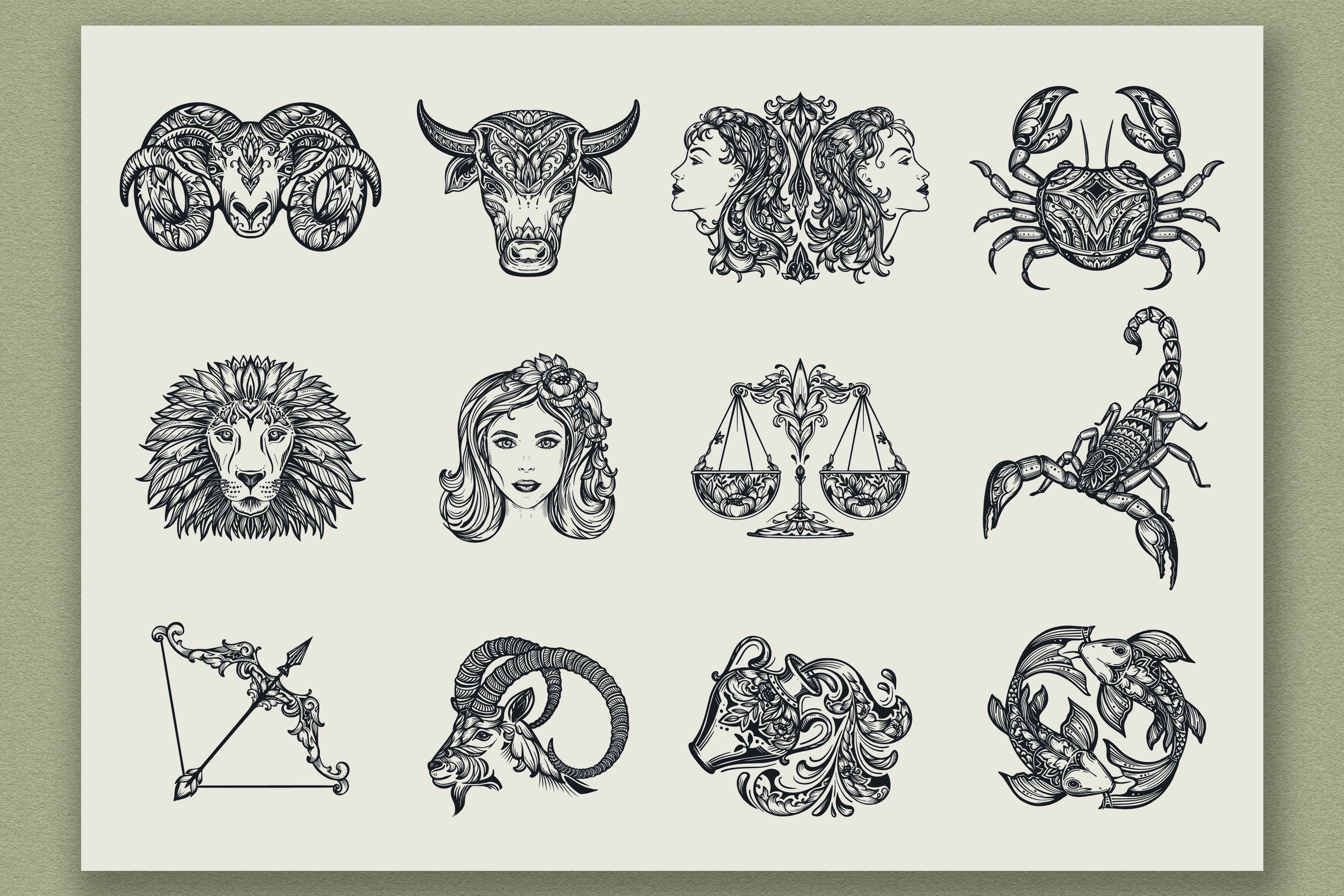 Zodiac Vector Set - Design Cuts