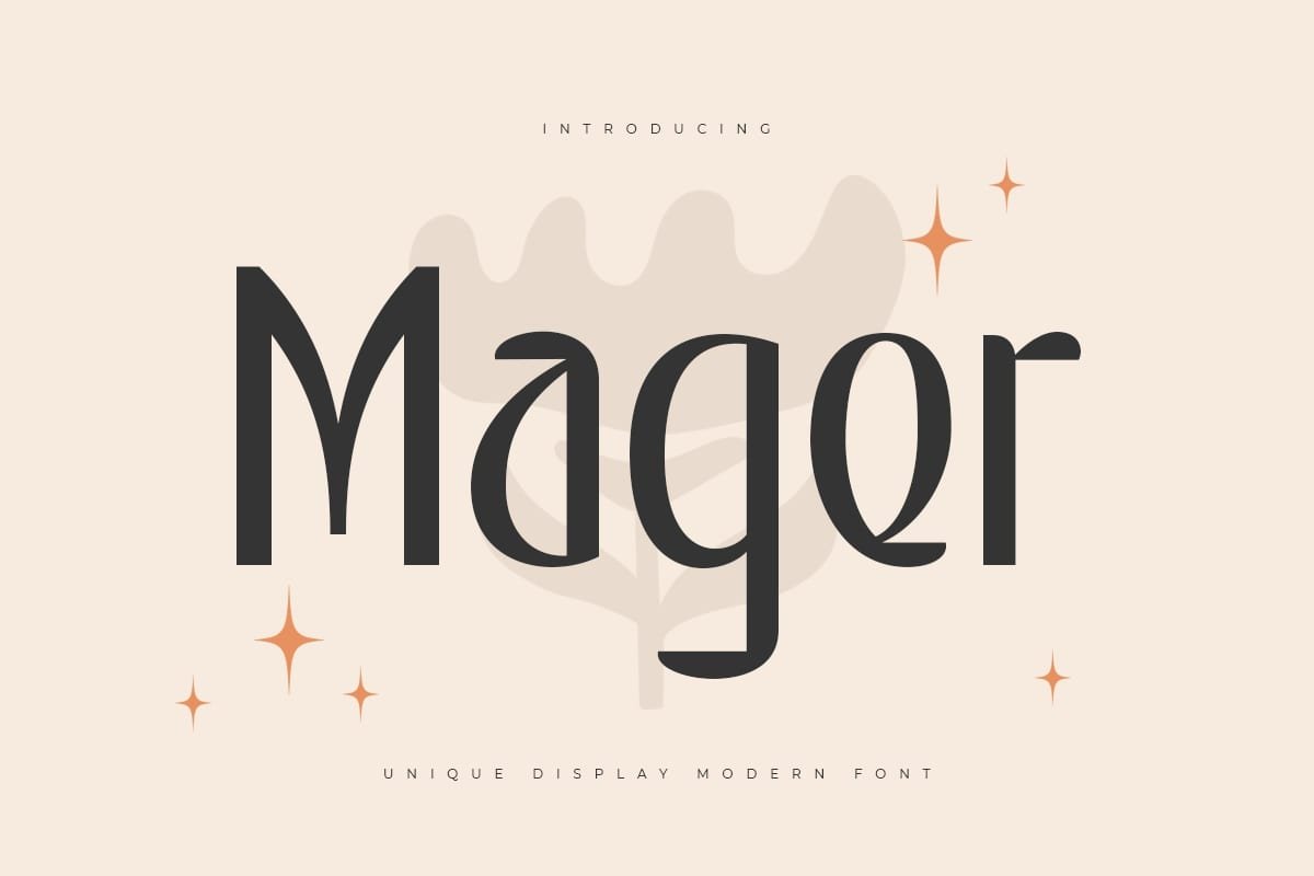 Mager – Unique Display Modern Font - Design Cuts