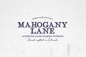 Mahogany Lane Stamped Serif