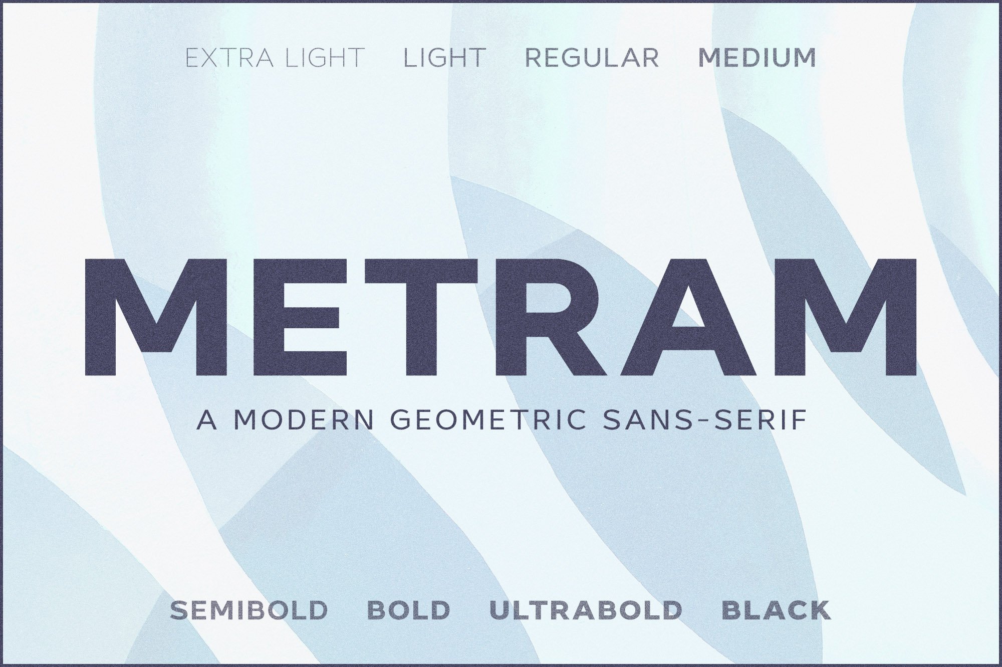 Metram - Modern Geometric Sans Serif - Design Cuts