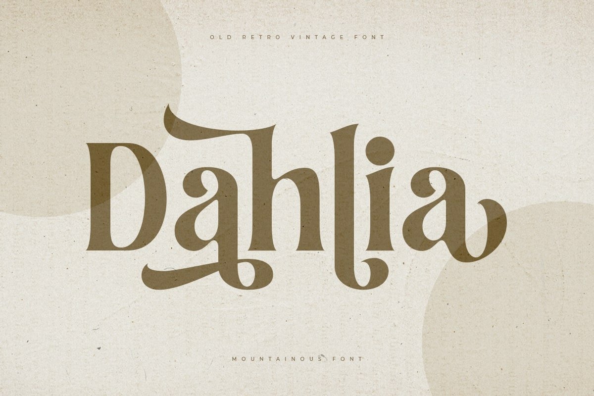 Mountainous - Old Retro Vintage Font - Design Cuts