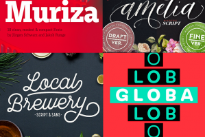 20 Professional Grade Font Families, Featuring 220+ Individual Fonts