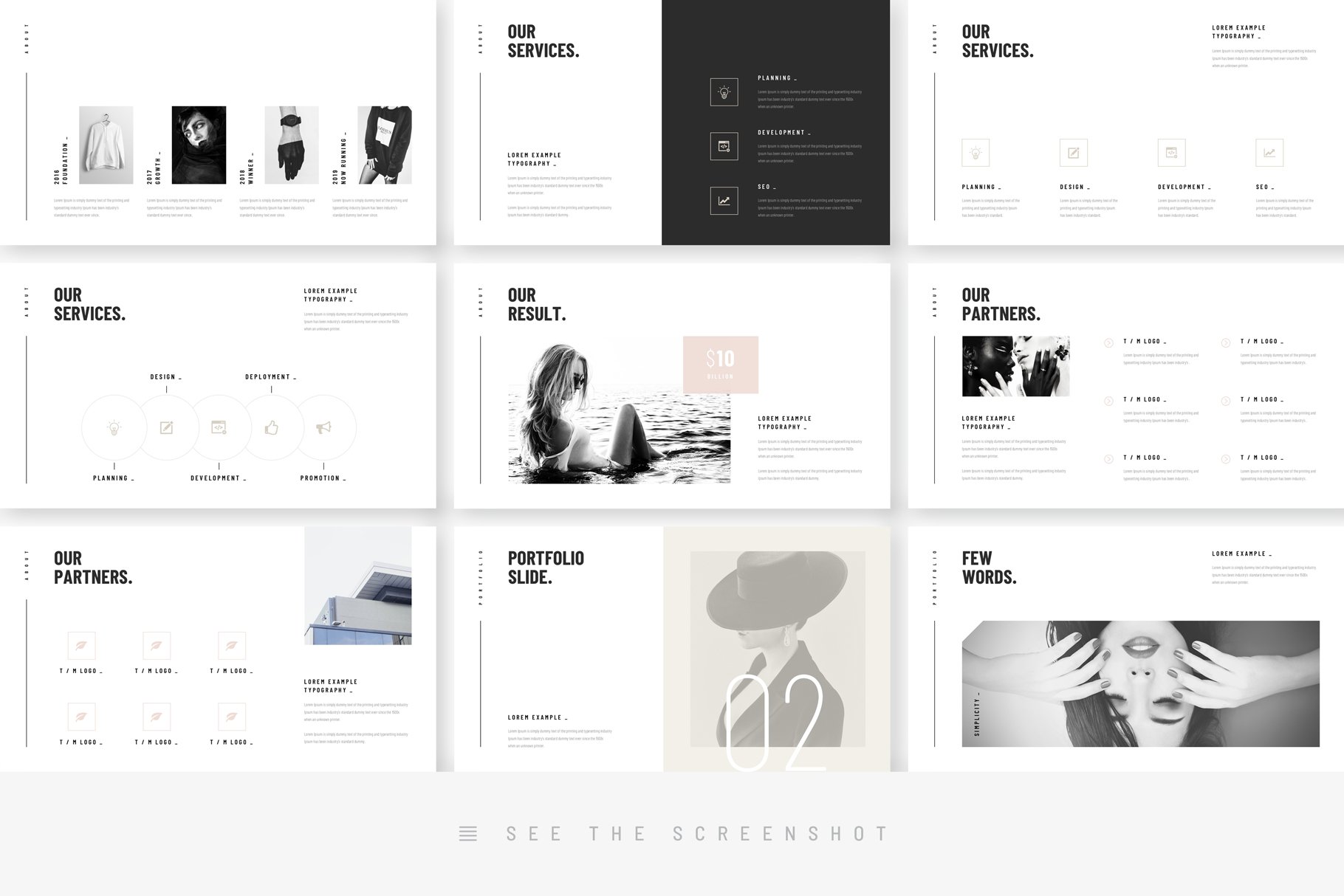 Inspiration Stylish Minimal Presentation Template - Design Cuts