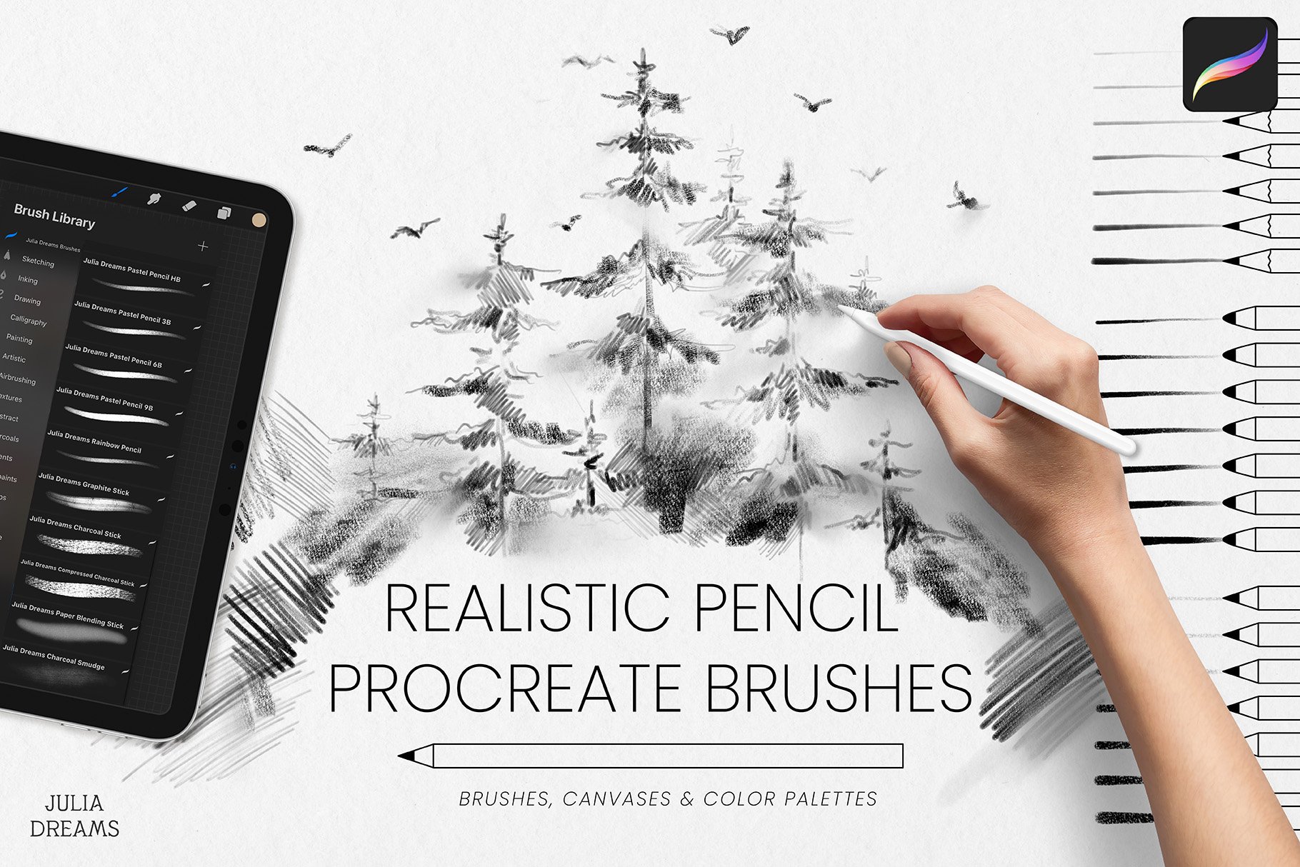 free pencil brushes for procreate