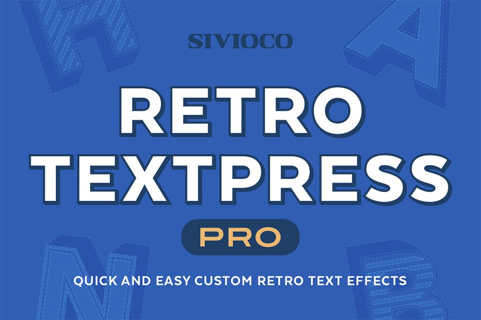 Retro Textpress Pro – Illustrator Actions