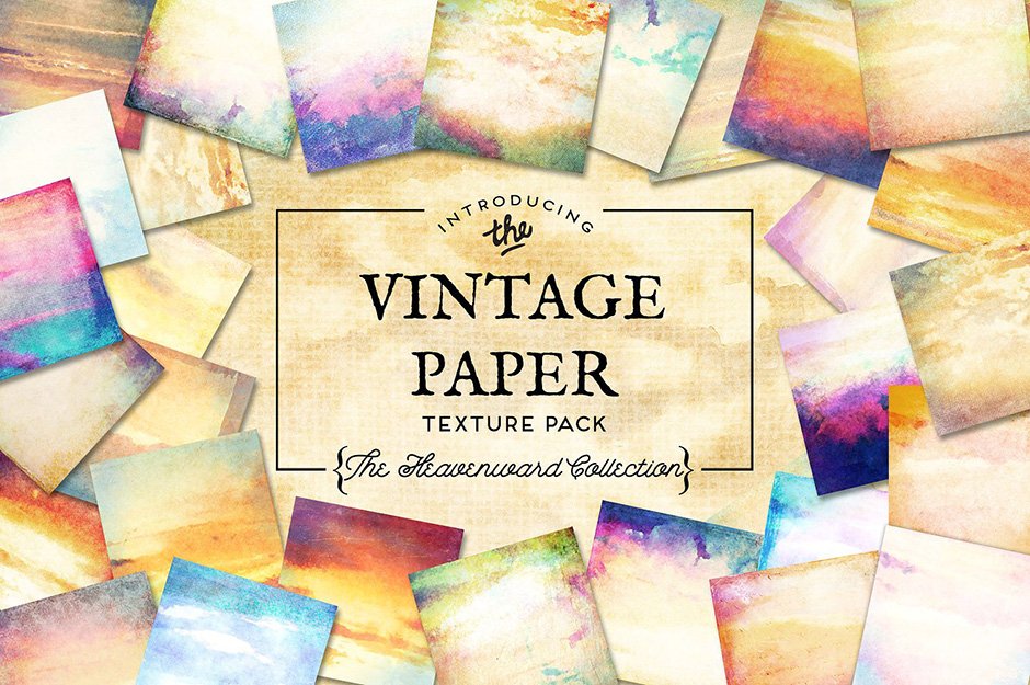 Vintage Paper Textures Heavenward