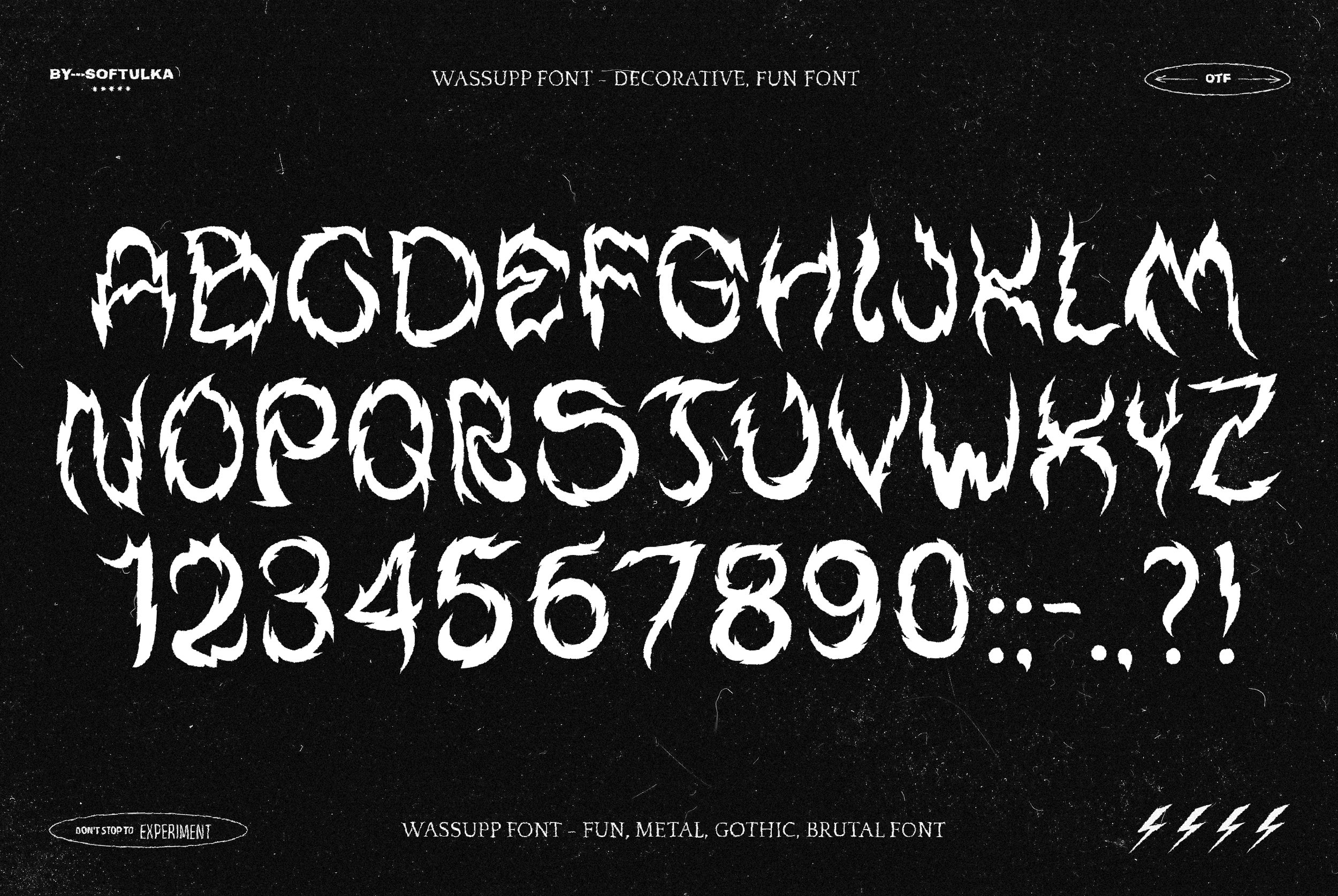 Wassupp Font - Brutal Bold Font - Design Cuts