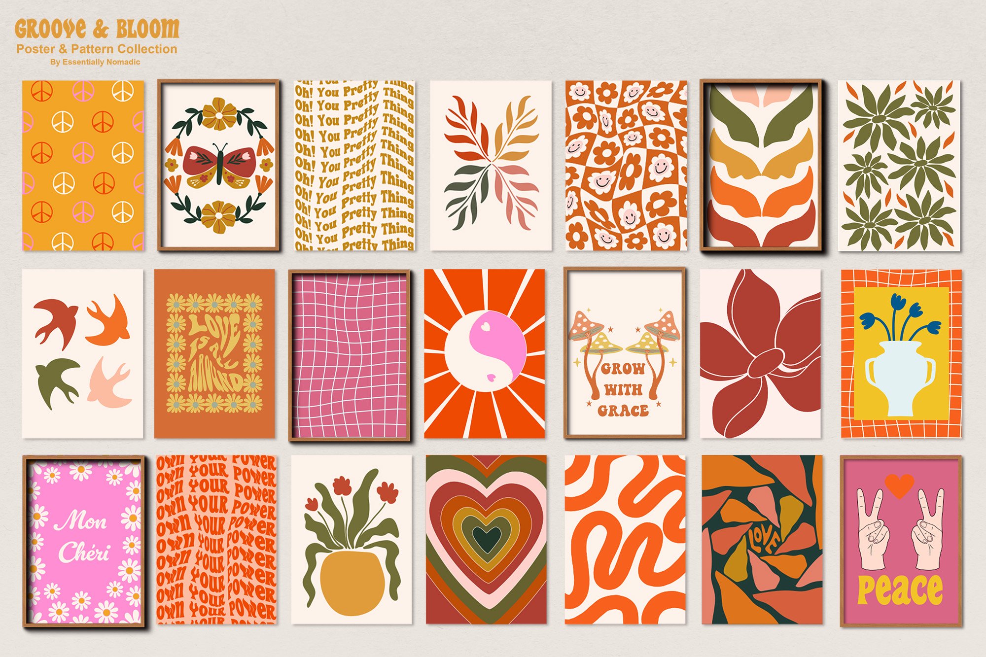 Groove & Bloom Poster & Pattern Collection - Design Cuts