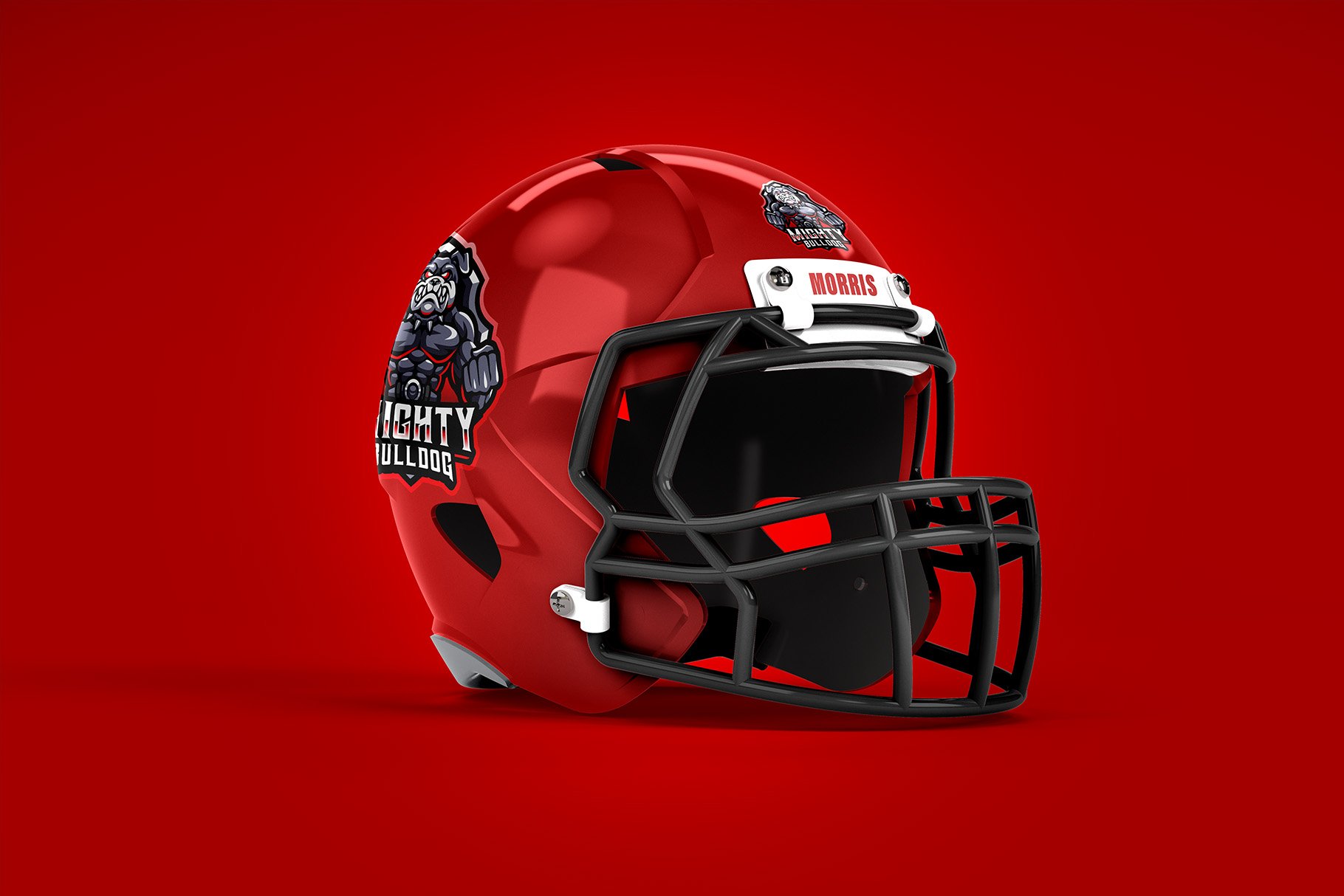 Football Helmet Mockup - 6 Views - Design Cuts