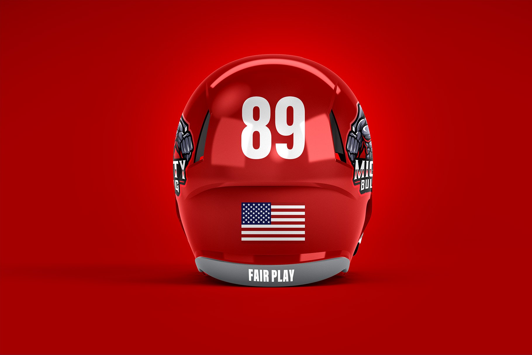 Football Helmet Mockup - 6 Views - Design Cuts