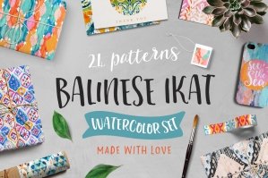 Balinese Textile Ikat Pattern Pack