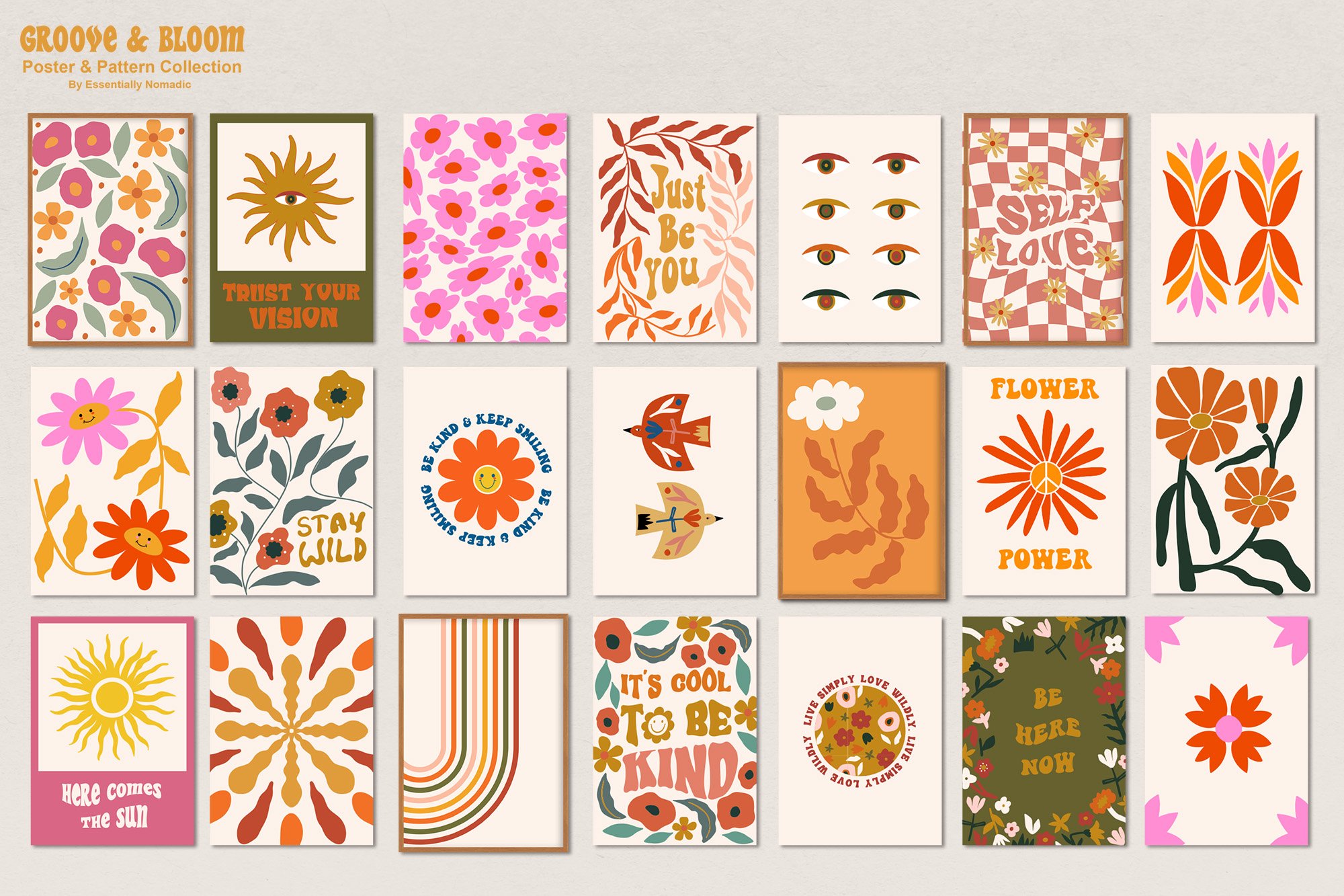Groove & Bloom Poster & Pattern Collection - Design Cuts