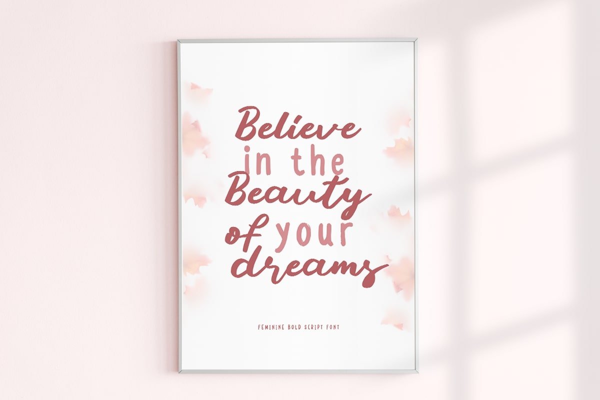 Relief - Feminine Bold Script Font - Design Cuts